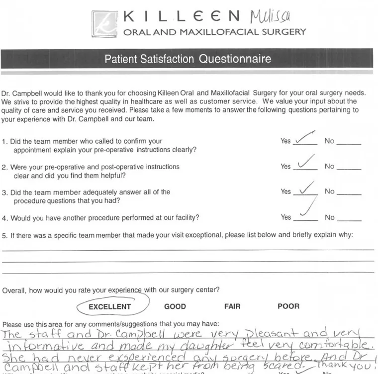 Patient review 1