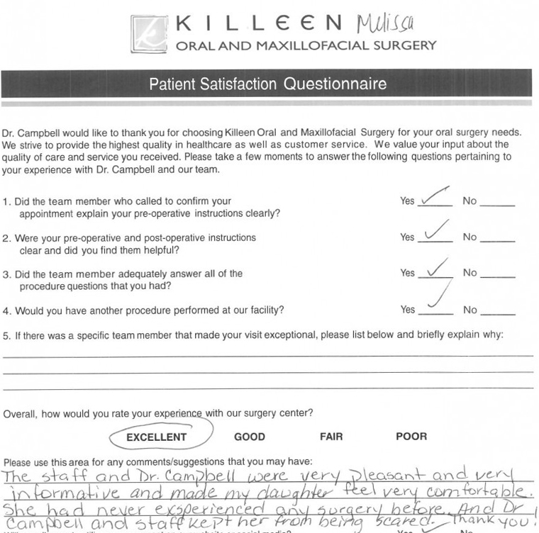 Patient review 1